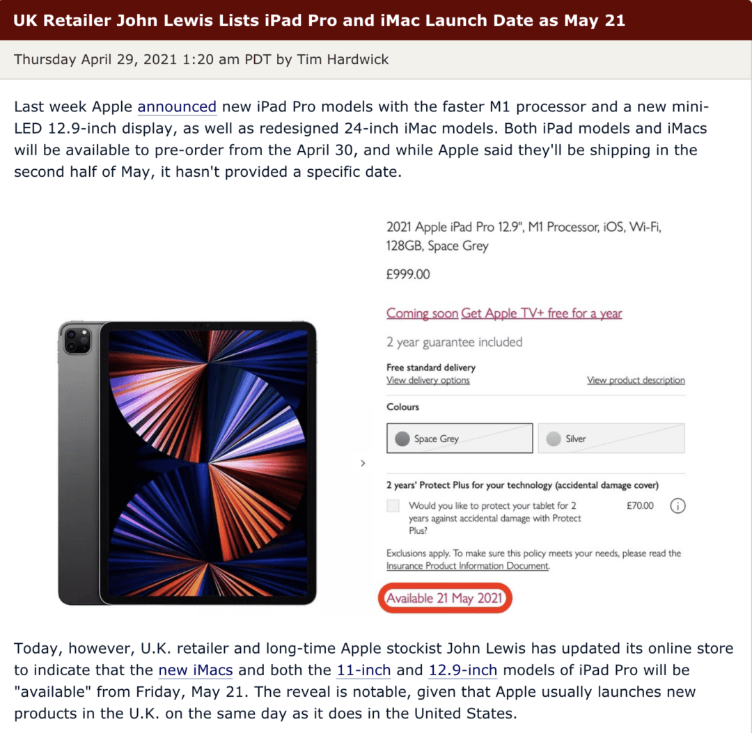 british retailer on apple M1