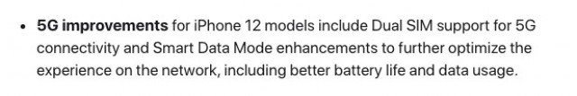 Dual SIM 5G confirmation from Apple