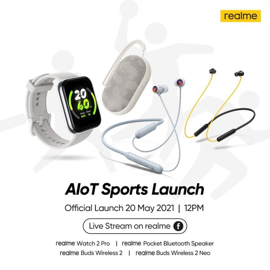 Realme to launch Watch2 Pro, Buds Wireless 2, and more on May 20th -Techweu