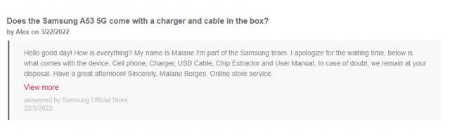 Samsung Galaxy A53 5G FAQ page