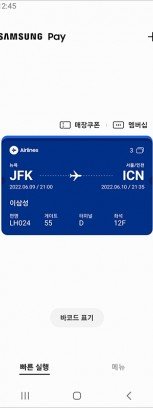 Samsung Pay interface