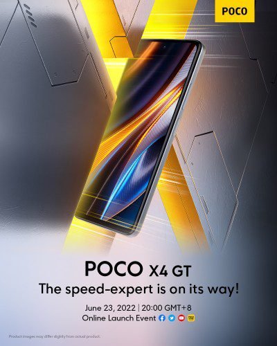Poco X4 GT launch poster