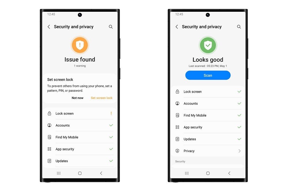   the new Security and privacy dashboard