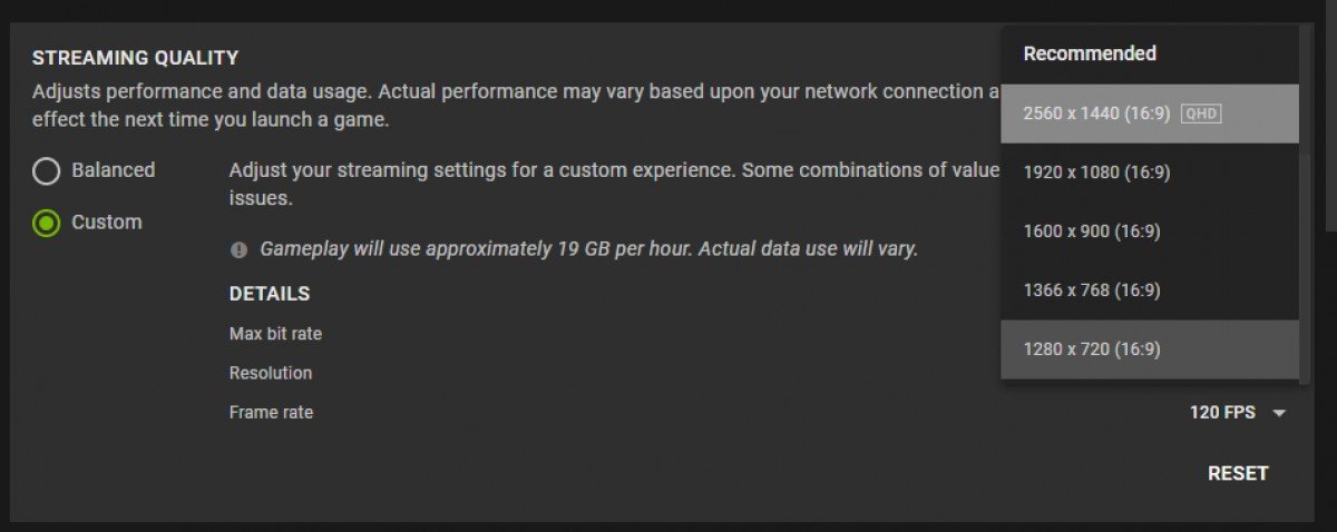 GeForce Now gets upgrade to stream up to 1440p @ 120fps via browser
