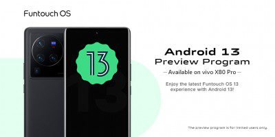 A preview version of FuntouchOS 13 (Android 13) is coming to the vivo X80 Pro and iQOO 9 Pro