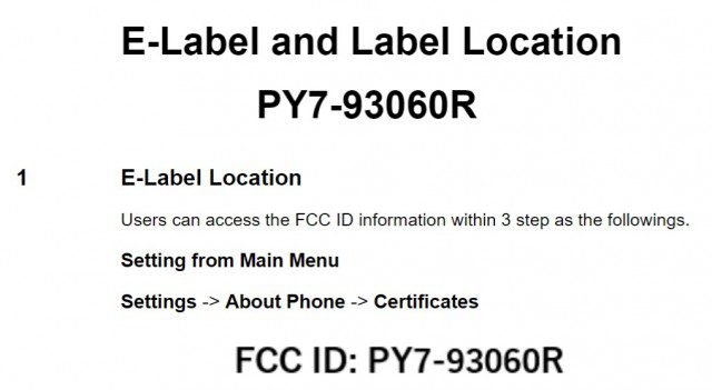 Sony Xperia 5 IV FCC label