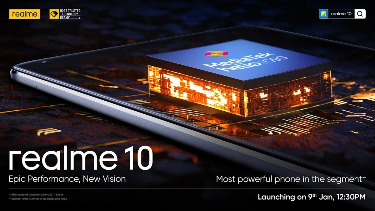 Realme 10 is launching in India on January 9